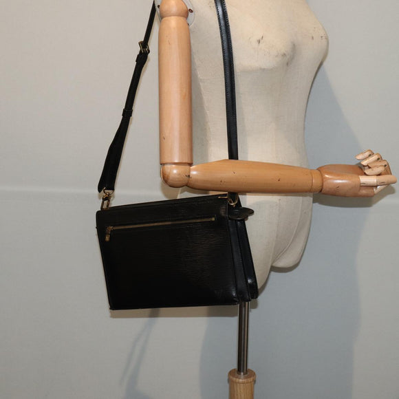 LOUIS VUITTON Epi Angian Shoulder Bag 2way Black M52112 LV Auth 83584