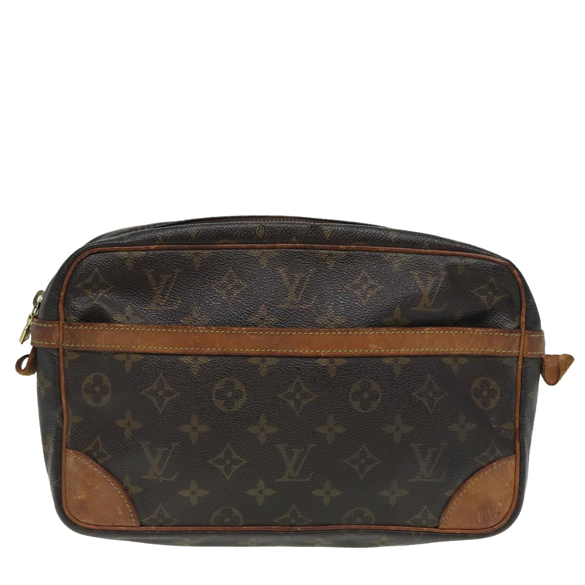 LOUIS VUITTON Monogram Compiegne 28 Clutch Bag M51845 LV Auth 83591