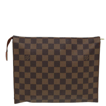 LOUIS VUITTON Damier Ebene Poche Toilette 26 Pouch N47543 LV Auth 83604 - 0