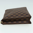 LOUIS VUITTON Damier Ebene Poche Toilette 26 Pouch N47543 LV Auth 83604-4