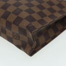 LOUIS VUITTON Damier Ebene Poche Toilette 26 Pouch N47543 LV Auth 83604-14