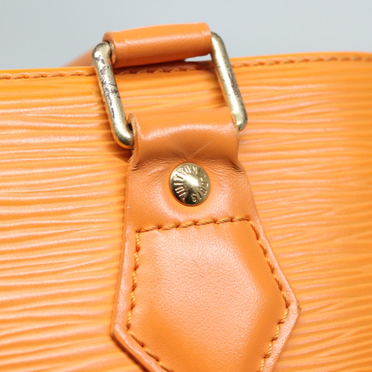 LOUIS VUITTON Epi Sac Plat Hand Bag Orange Mandarin M5274H LV Auth 83611