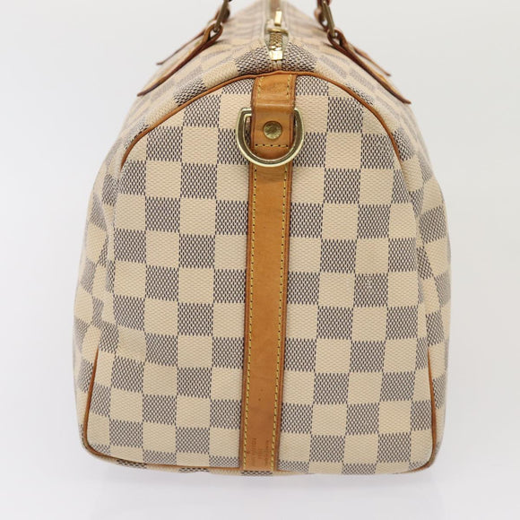 LOUIS VUITTON Damier Azur Speedy Bandouliere 30 Hand Bag 2way N41052 Auth 83635