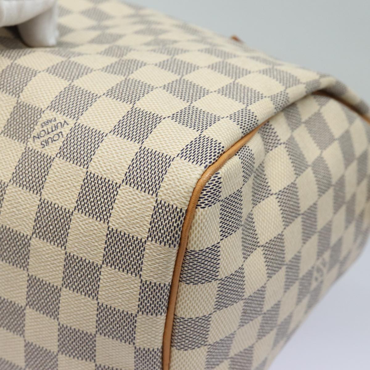 LOUIS VUITTON Damier Azur Speedy 30 Hand Bag N41533 LV Auth 83636A