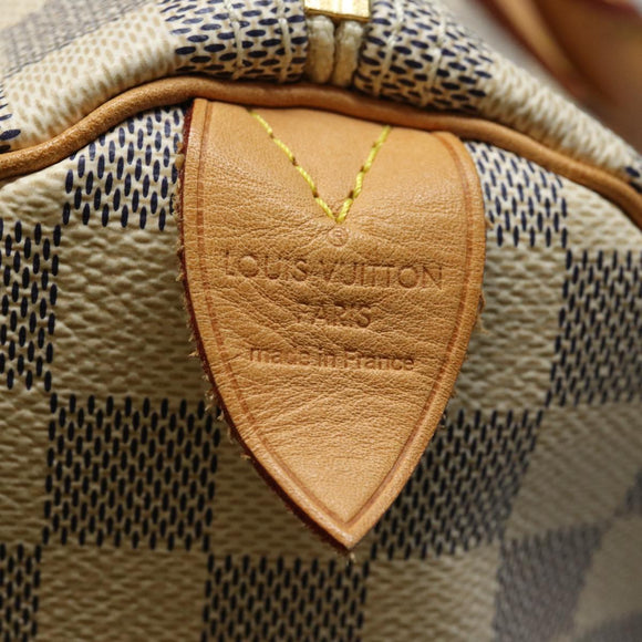 LOUIS VUITTON Damier Azur Speedy 30 Hand Bag N41533 LV Auth 83636AV