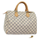 LOUIS VUITTON Damier Azur Speedy 30 Hand Bag N41533 LV Auth 83636AV-1