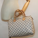 LOUIS VUITTON Damier Azur Speedy 30 Hand Bag N41533 LV Auth 83636AV-23