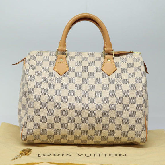 LOUIS VUITTON Damier Azur Speedy 30 Hand Bag N41533 LV Auth 83636AV