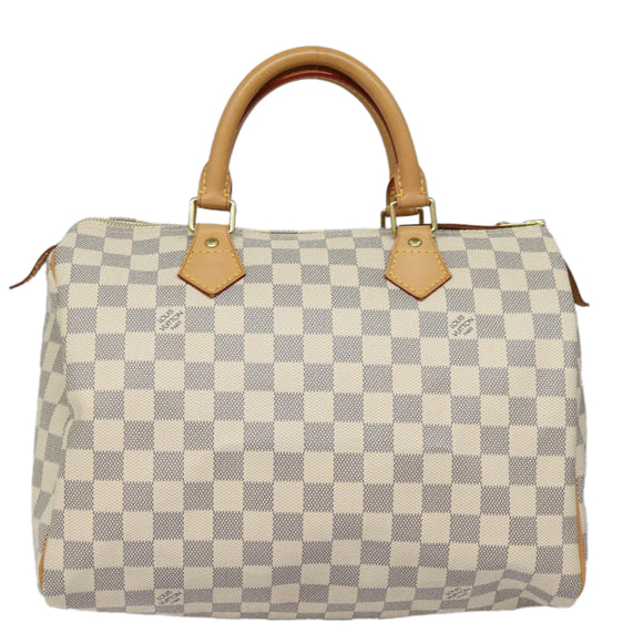 LOUIS VUITTON Damier Azur Speedy 30 Hand Bag N41533 LV Auth 83636AV