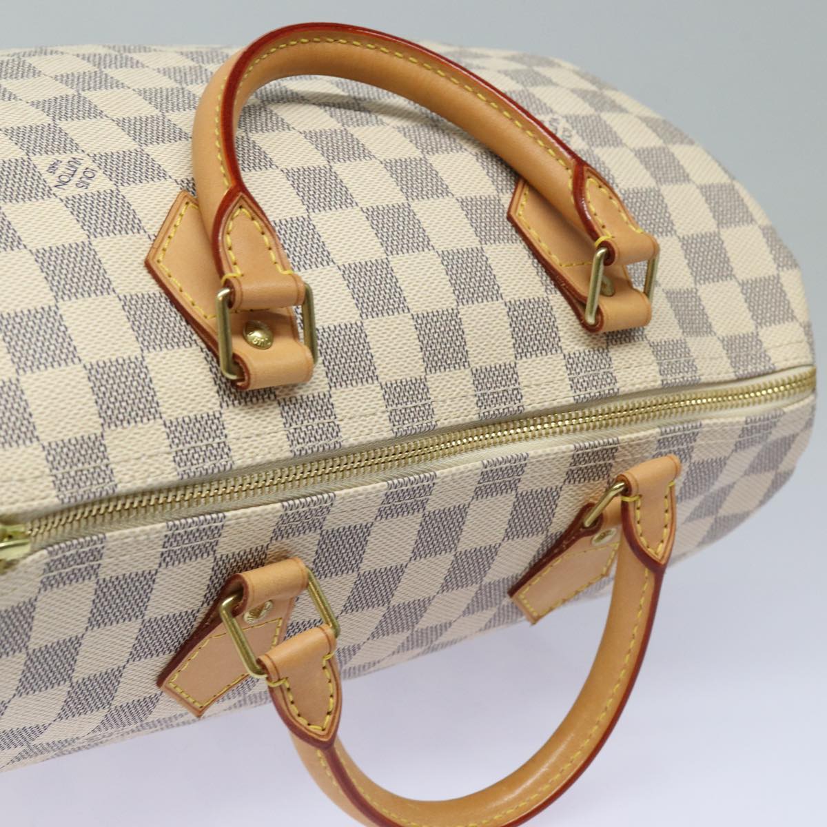 LOUIS VUITTON Damier Azur Speedy 30 Hand Bag N41533 LV Auth 83636A