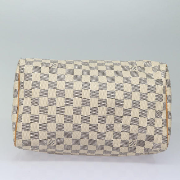 LOUIS VUITTON Damier Azur Speedy 30 Hand Bag N41533 LV Auth 83636AV