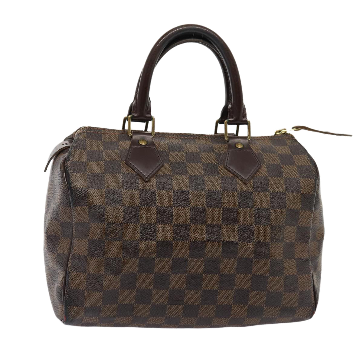 LOUIS VUITTON Damier Ebene Speedy 25 Hand Bag N41532 LV Auth 83642