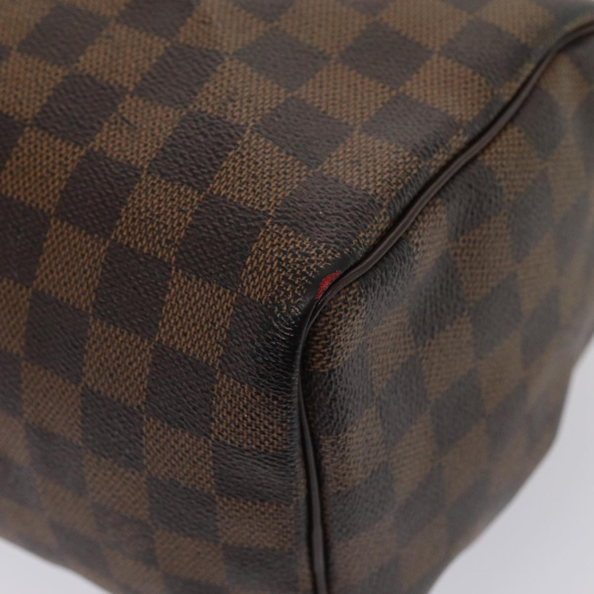 LOUIS VUITTON Damier Ebene Speedy 25 Hand Bag N41532 LV Auth 83642