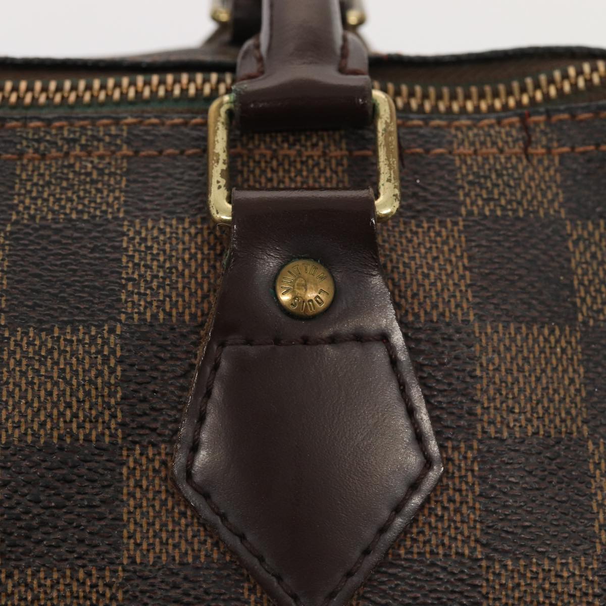 LOUIS VUITTON Damier Ebene Speedy 25 Hand Bag N41532 LV Auth 83642