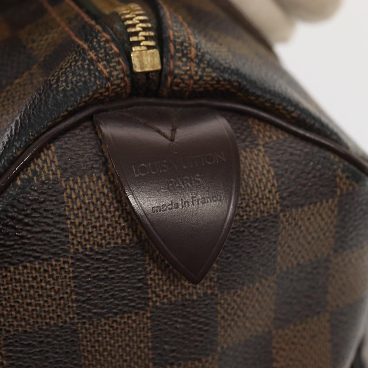 LOUIS VUITTON Damier Ebene Speedy 25 Hand Bag N41532 LV Auth 83642