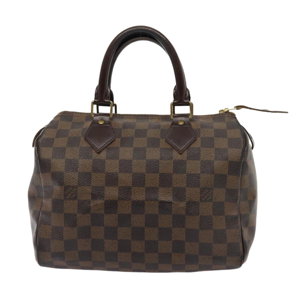 LOUIS VUITTON Damier Ebene Speedy 25 Hand Bag N41532 LV Auth 83642