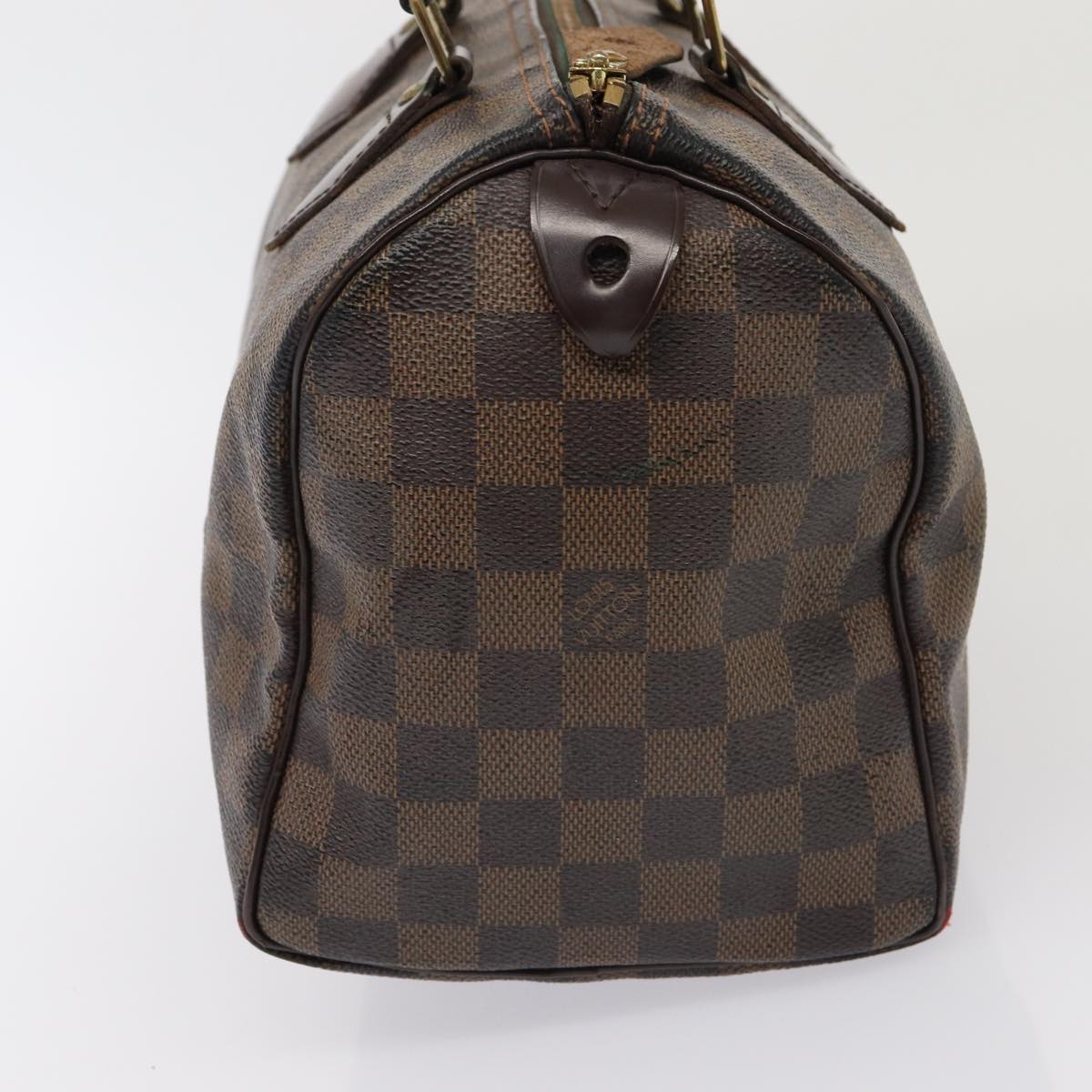 LOUIS VUITTON Damier Ebene Speedy 25 Hand Bag N41532 LV Auth 83642