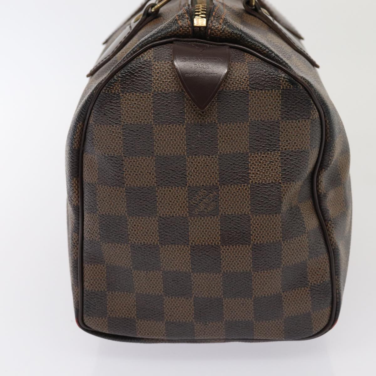 LOUIS VUITTON Damier Ebene Speedy 25 Hand Bag N41532 LV Auth 83642