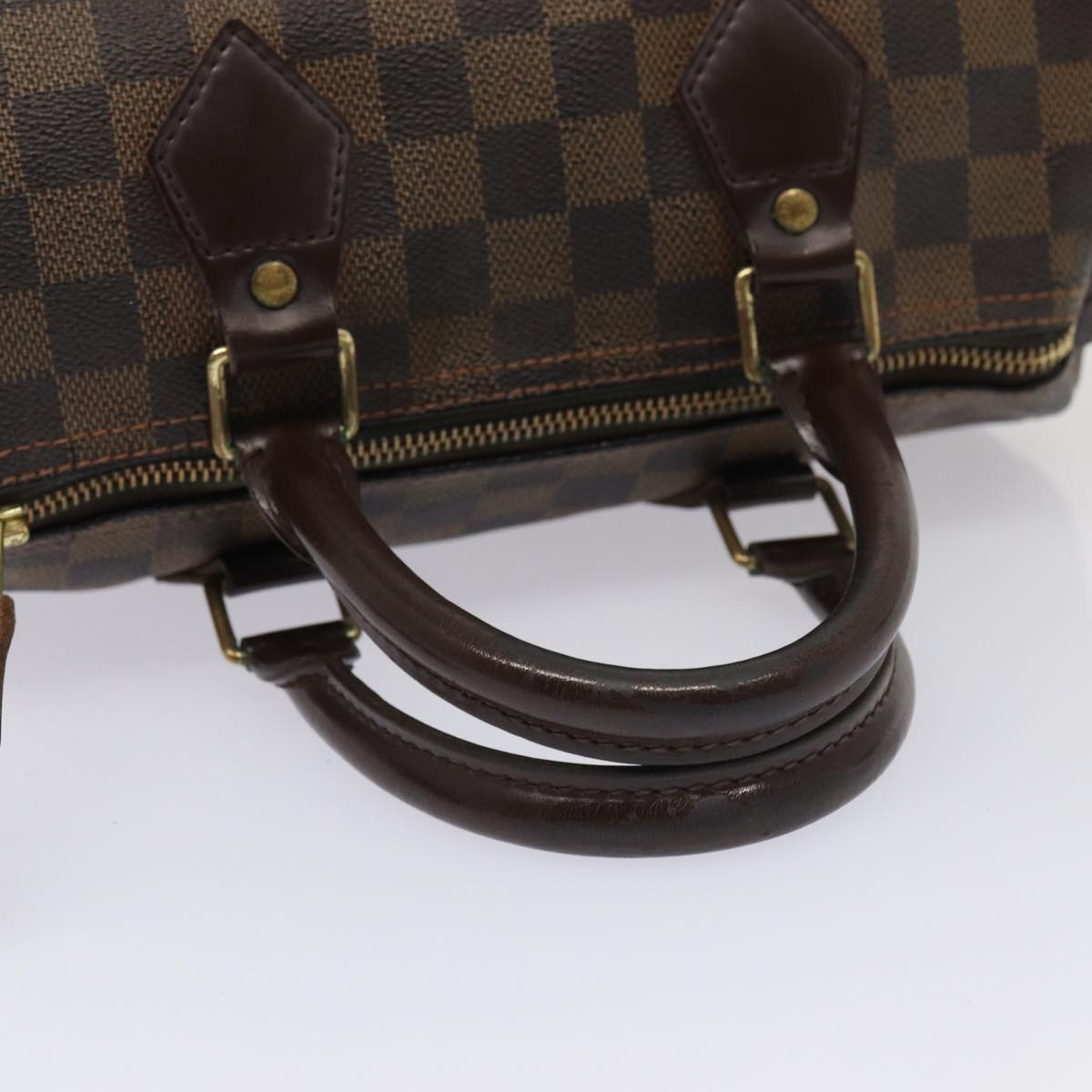 LOUIS VUITTON Damier Ebene Speedy 25 Hand Bag N41532 LV Auth 83642