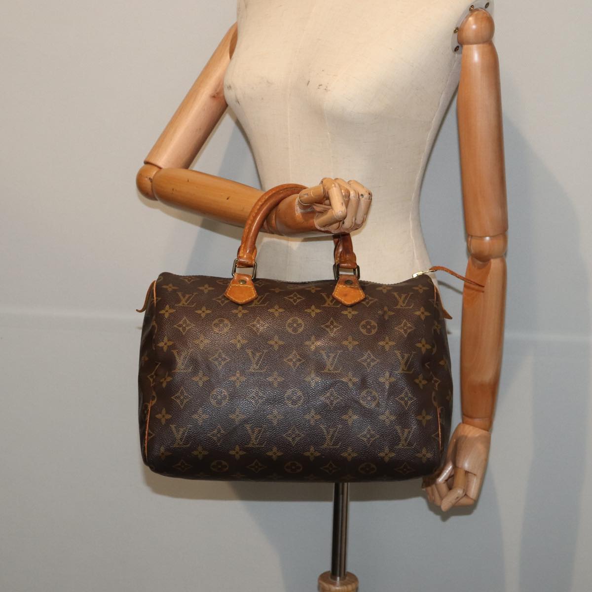 LOUIS VUITTON Monogram Speedy 30 Hand Bag M41526 LV Auth 83649