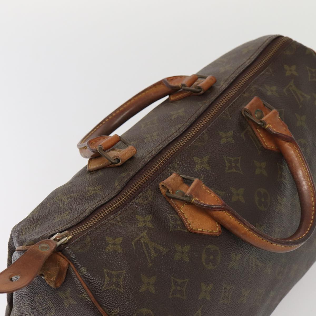 LOUIS VUITTON Monogram Speedy 35 Hand Bag M41524 LV Auth 83652