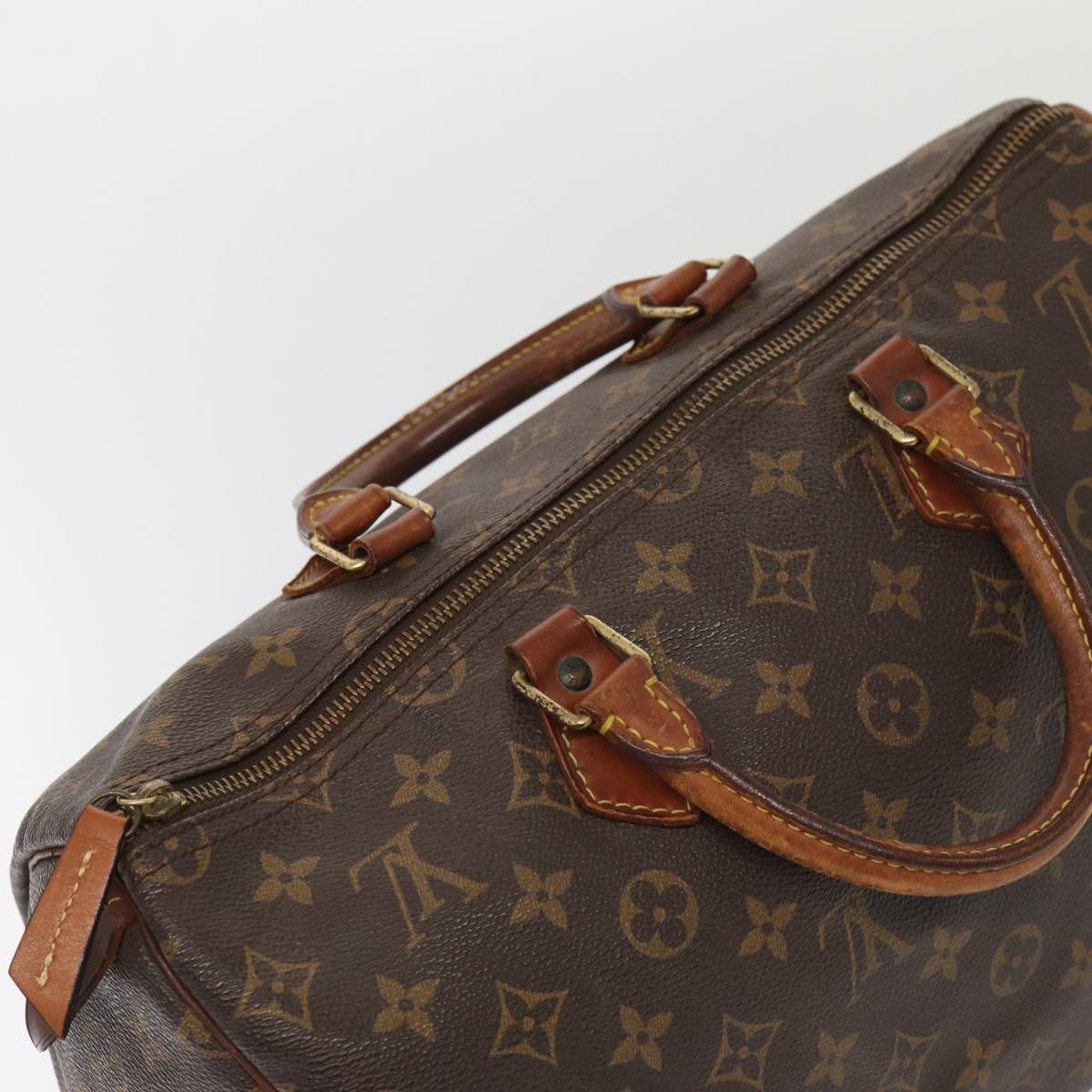 LOUIS VUITTON Monogram Speedy 35 Hand Bag M41524 LV Auth 83653