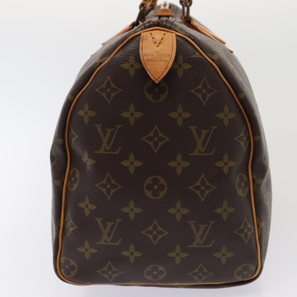 LOUIS VUITTON Monogram Speedy 35 Hand Bag M41524 LV Auth 83654