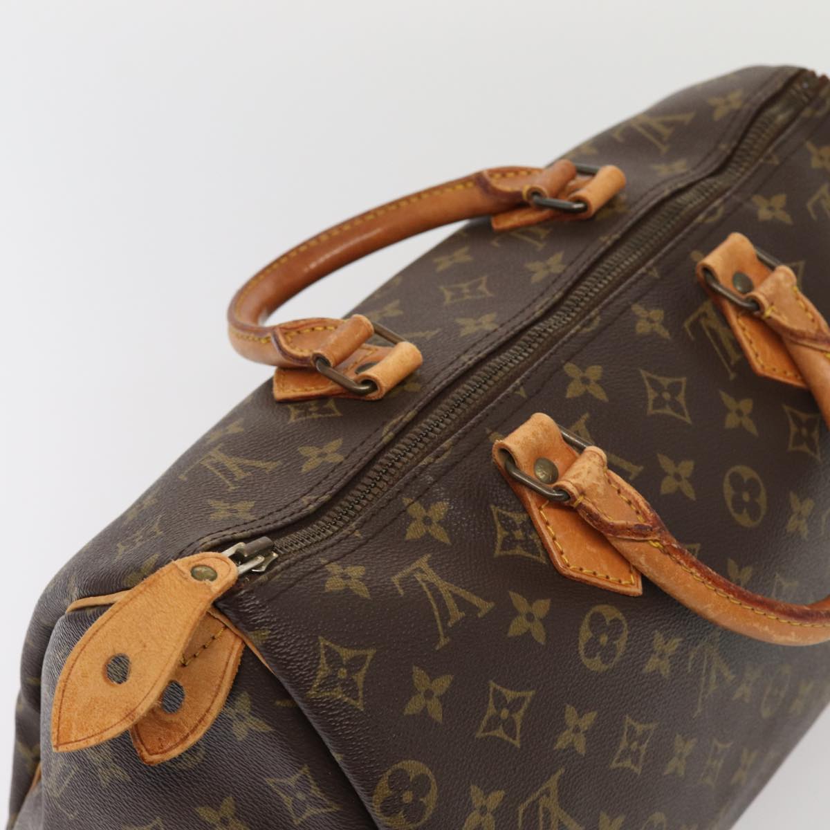 LOUIS VUITTON Monogram Speedy 35 Hand Bag M41524 LV Auth 83654