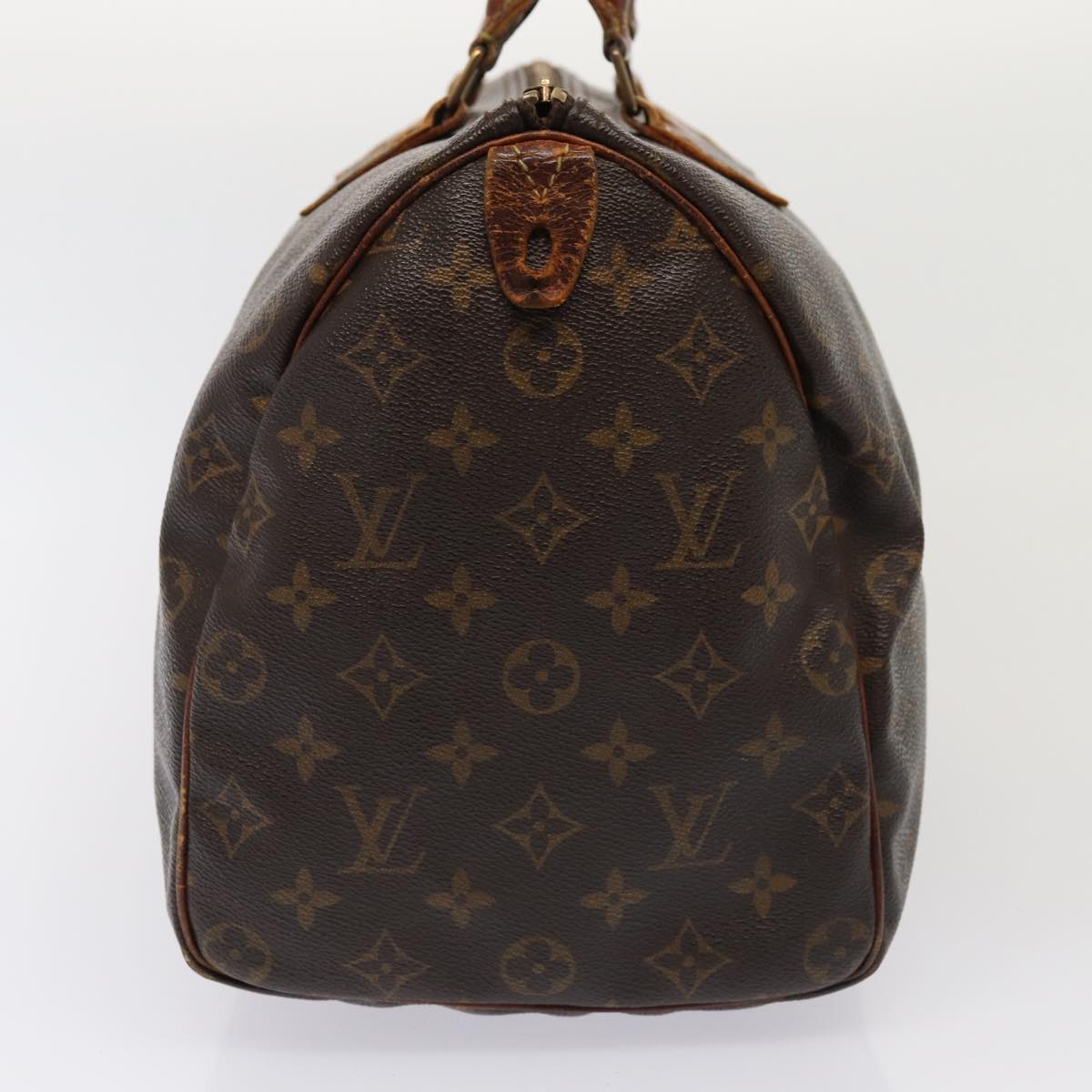 LOUIS VUITTON Monogram Speedy 35 Hand Bag M41524 LV Auth 83655