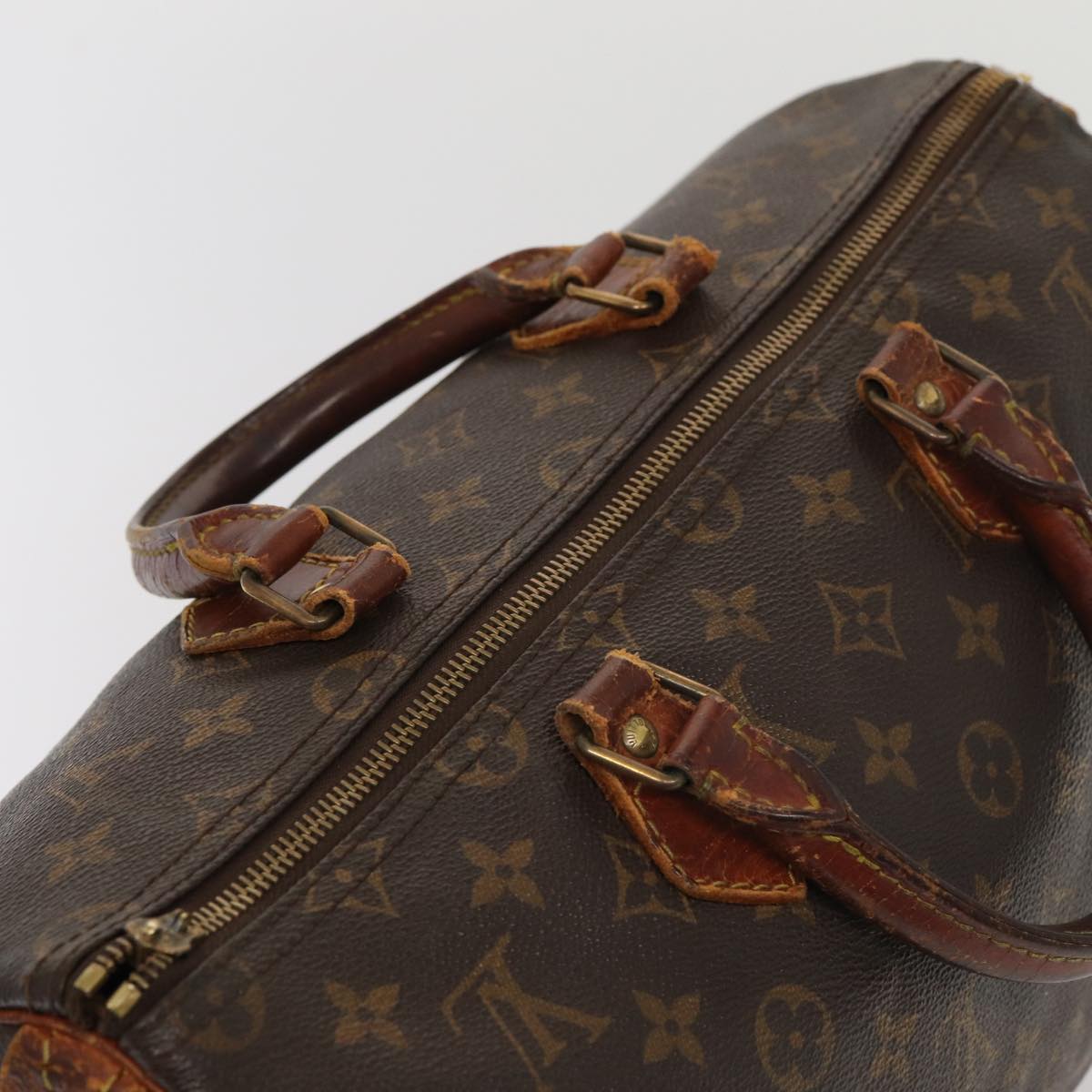 LOUIS VUITTON Monogram Speedy 35 Hand Bag M41524 LV Auth 83655