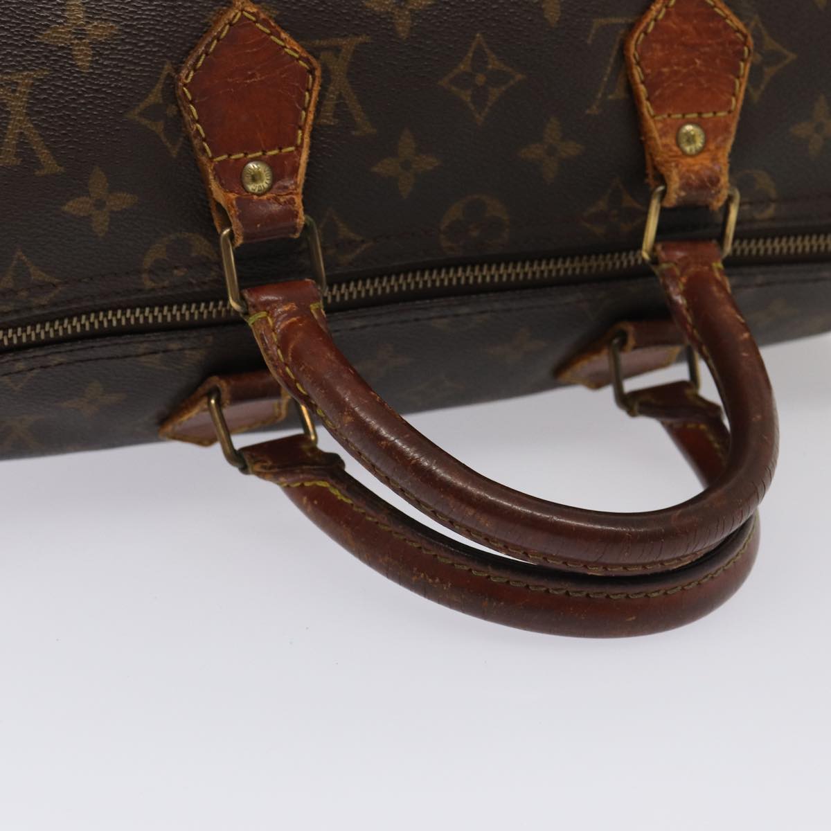 LOUIS VUITTON Monogram Speedy 35 Hand Bag M41524 LV Auth 83655