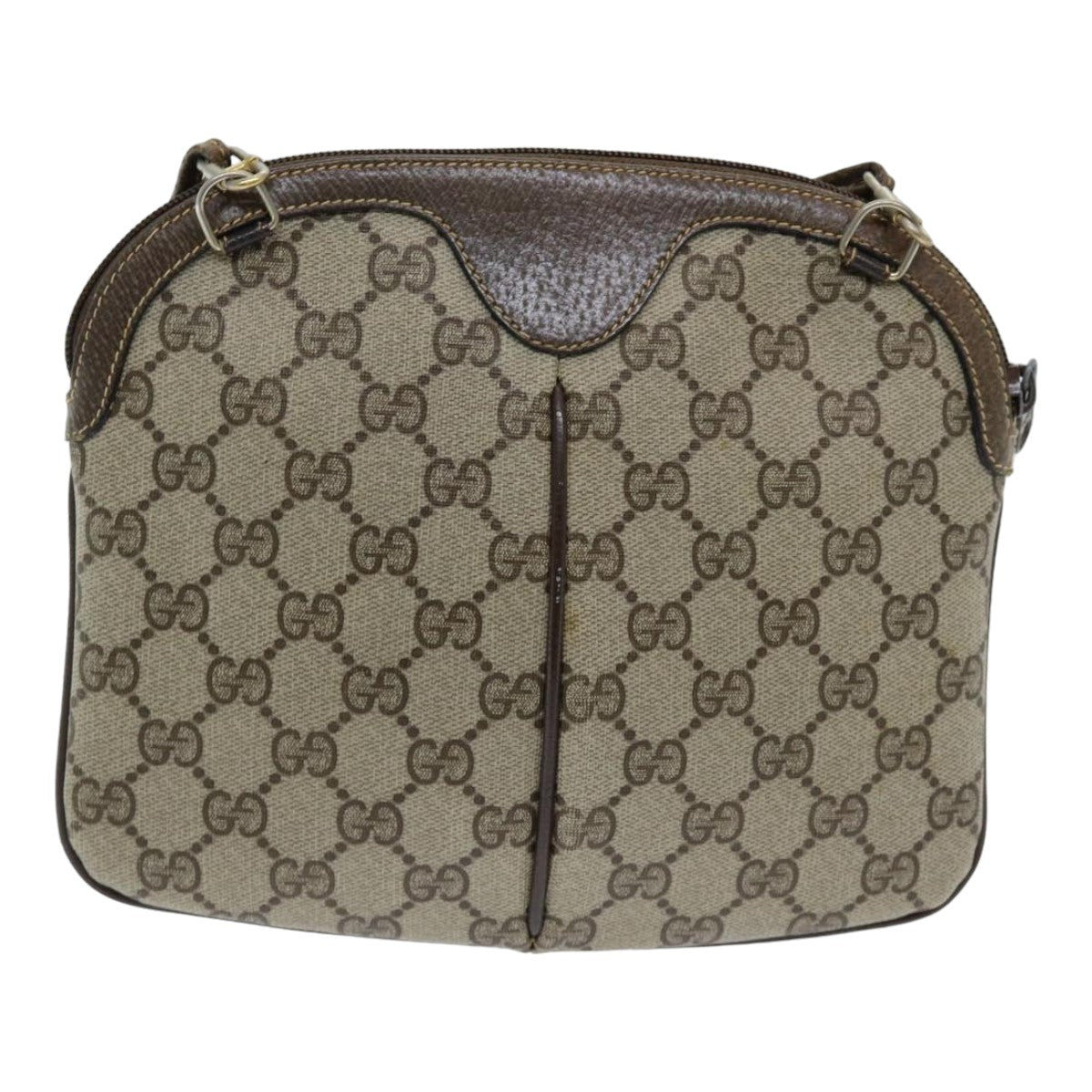 GUCCI GG Supreme Web Sherry Line Shoulder Bag PVC Beige 904 02 047 Auth 83663 - 0