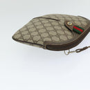 GUCCI GG Supreme Web Sherry Line Shoulder Bag PVC Beige 904 02 047 Auth 83663-4