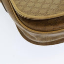 CELINE Macadam Canvas Shoulder Bag PVC Leather Beige Auth 83677-14