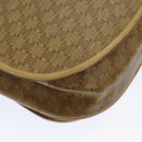 CELINE Macadam Canvas Shoulder Bag PVC Leather Beige Auth 83677-16