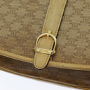 CELINE Macadam Canvas Shoulder Bag PVC Leather Beige Auth 83677-10