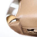 CELINE Macadam Canvas Shoulder Bag PVC Leather Beige Auth 83677-11