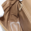 CELINE Macadam Canvas Shoulder Bag PVC Leather Beige Auth 83677-18