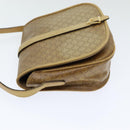 CELINE Macadam Canvas Shoulder Bag PVC Leather Beige Auth 83677-3