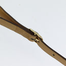 CELINE Macadam Canvas Shoulder Bag PVC Leather Beige Auth 83677-8