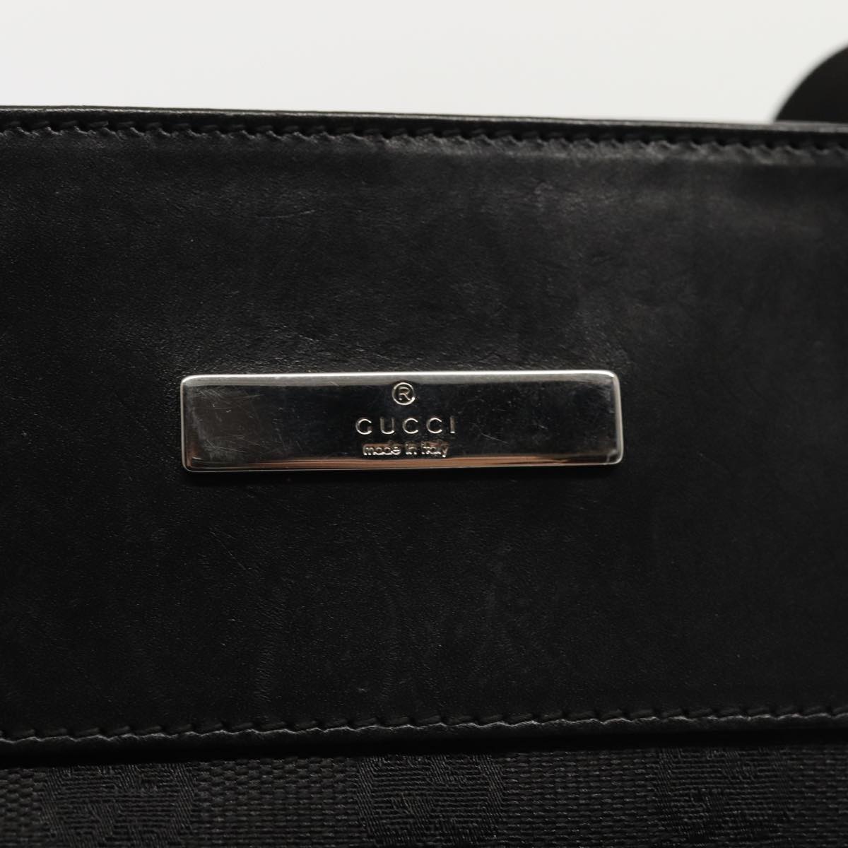 GUCCI GG Canvas Shoulder Bag Black 27639 200047 Auth 83704