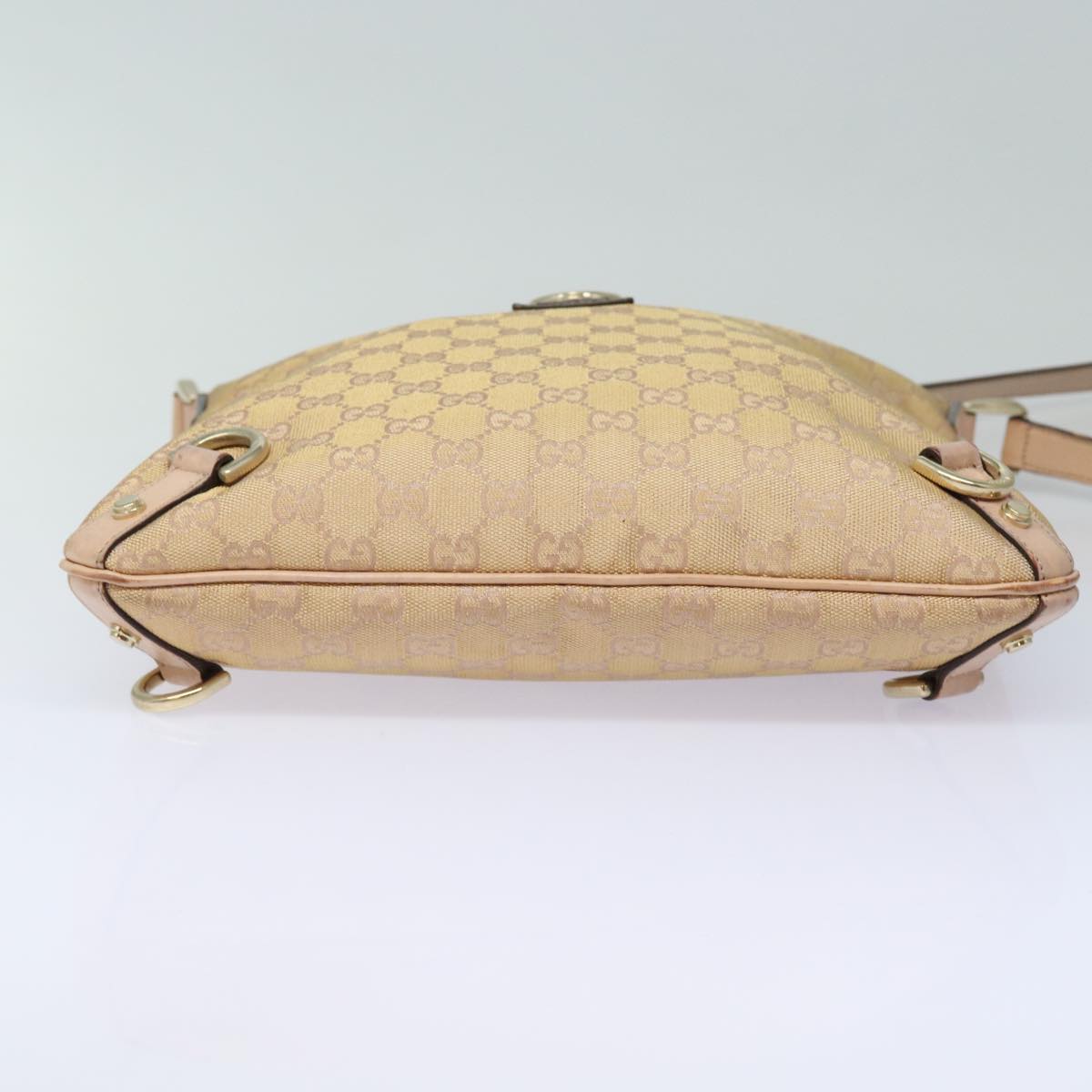 GUCCI GG Canvas Shoulder Bag Pink 131326 Auth 83708