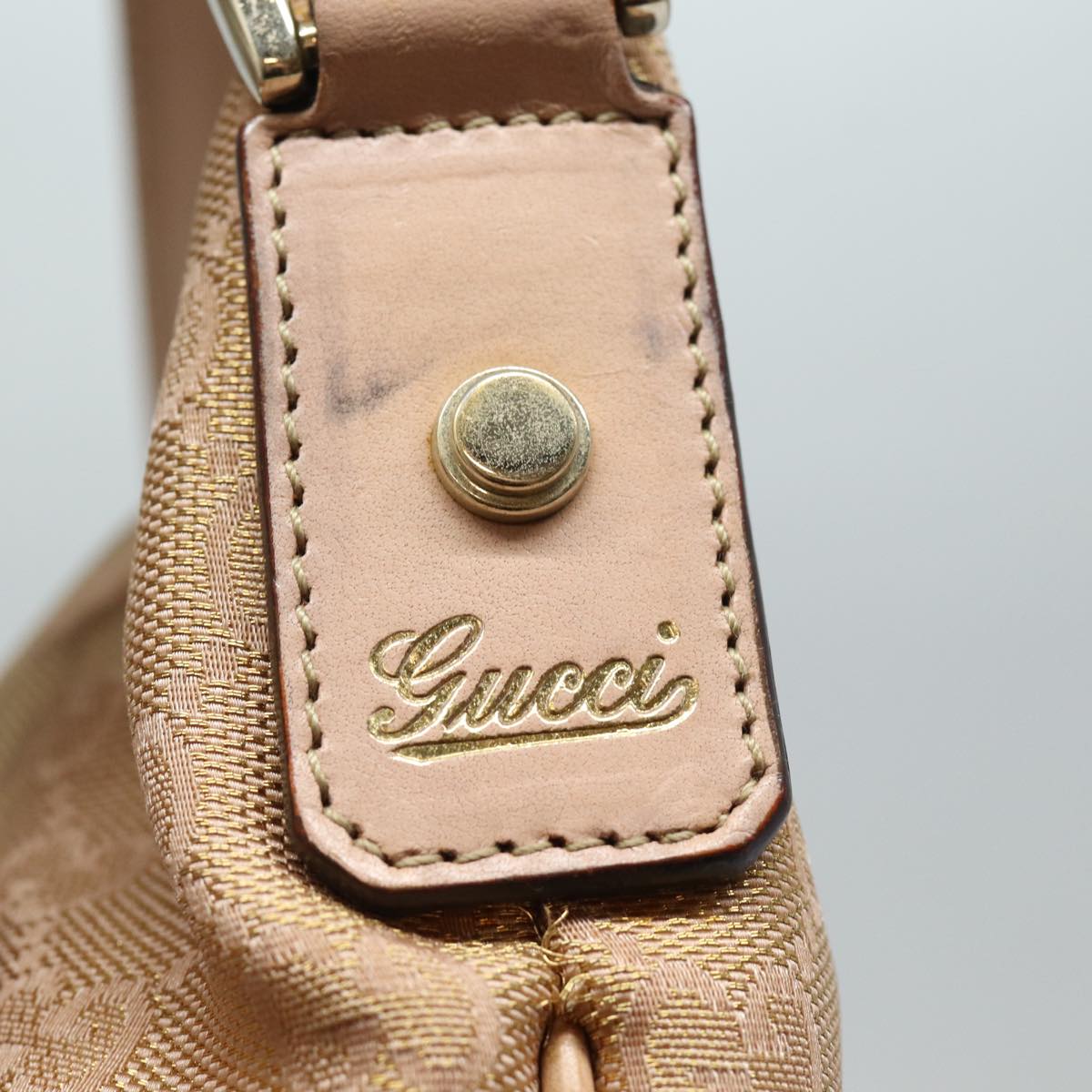 GUCCI GG Canvas Shoulder Bag Pink 131326 Auth 83708