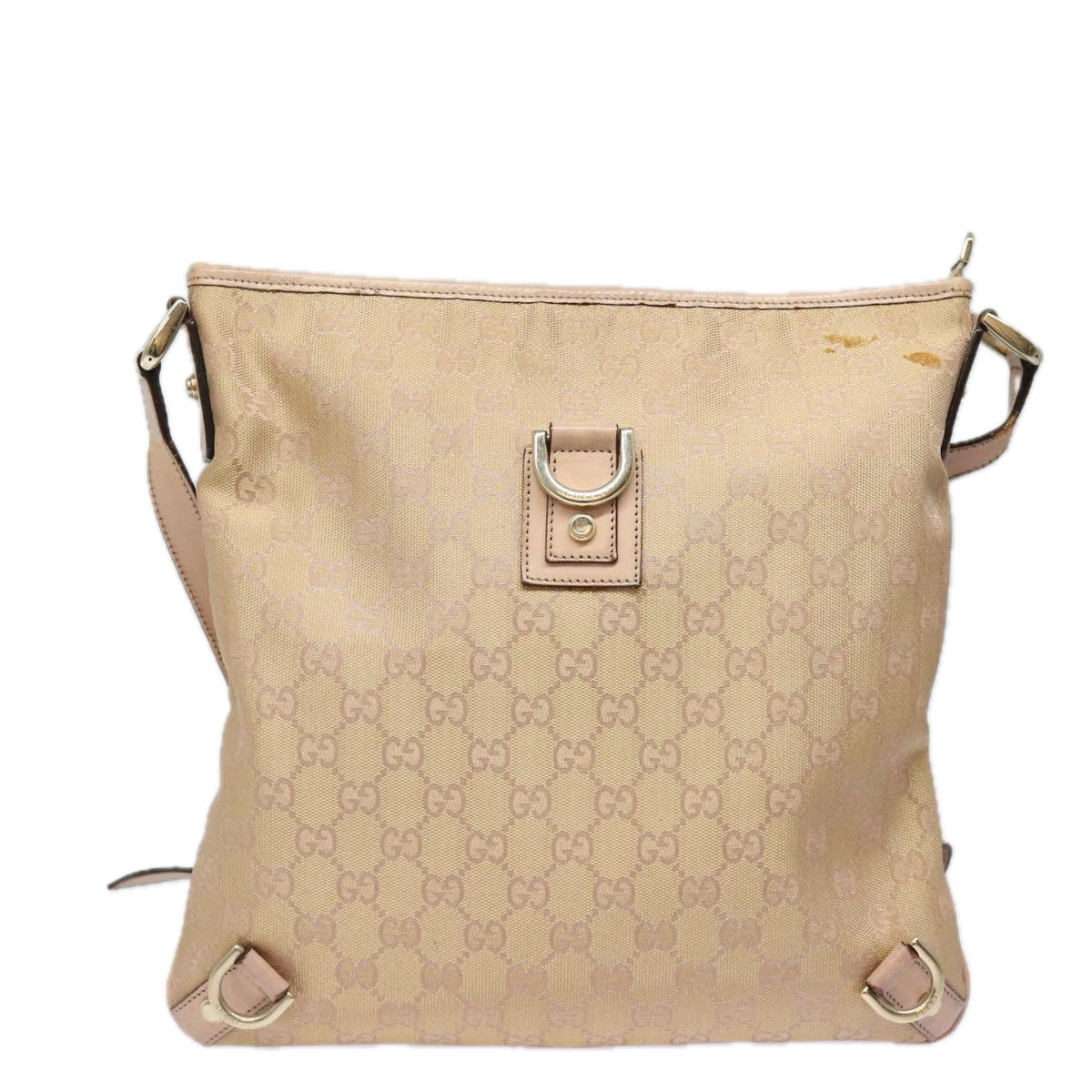 GUCCI GG Canvas Shoulder Bag Pink 131326 Auth 83708