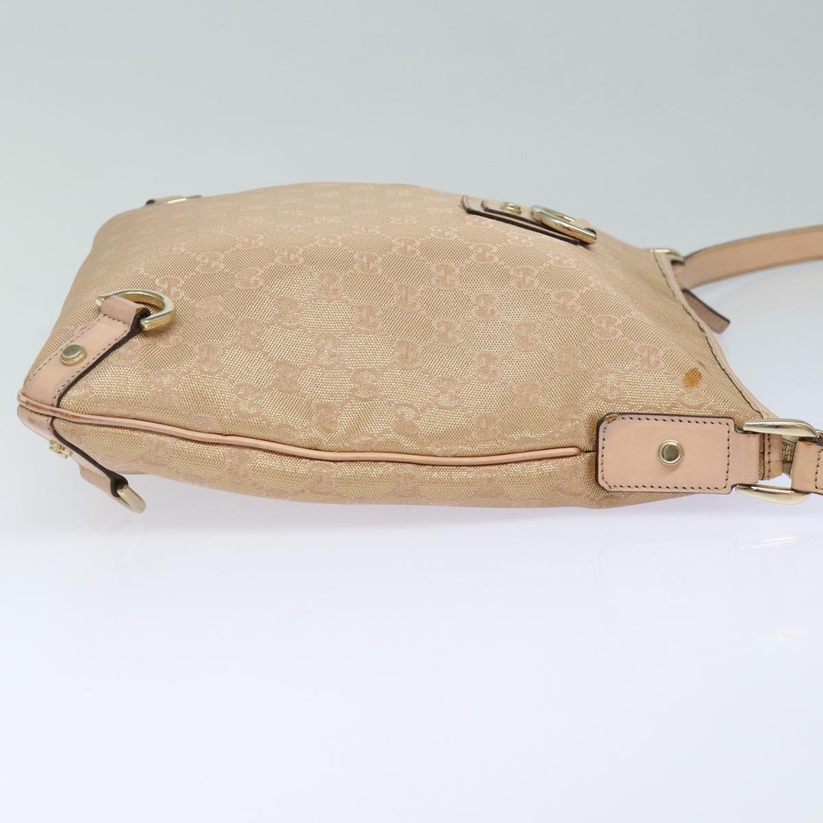 GUCCI GG Canvas Shoulder Bag Pink 131326 Auth 83708