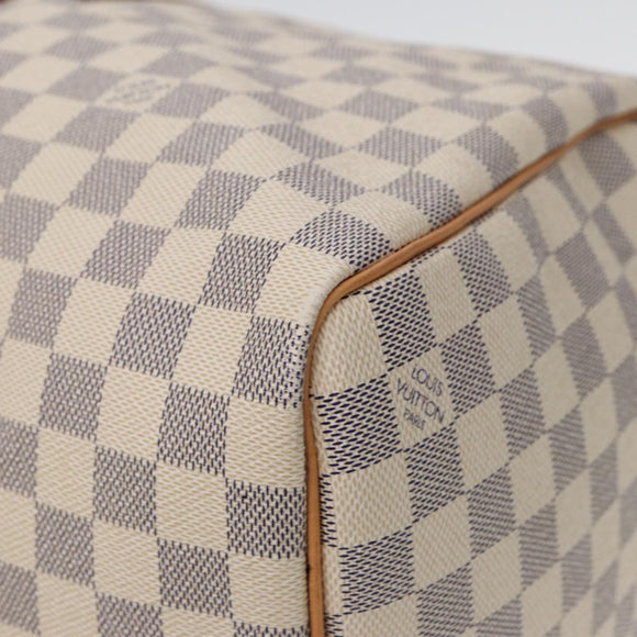 LOUIS VUITTON Damier Azur Keepall 50 Boston Bag N41430 LV Auth 83727A