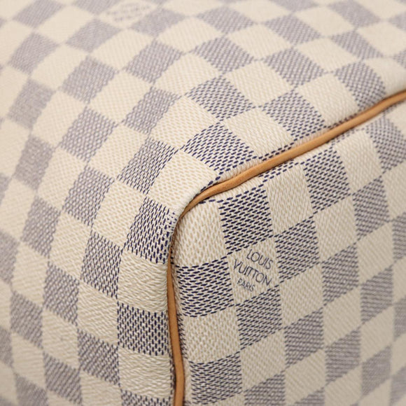 LOUIS VUITTON Damier Azur Keepall 50 Boston Bag N41430 LV Auth 83727A