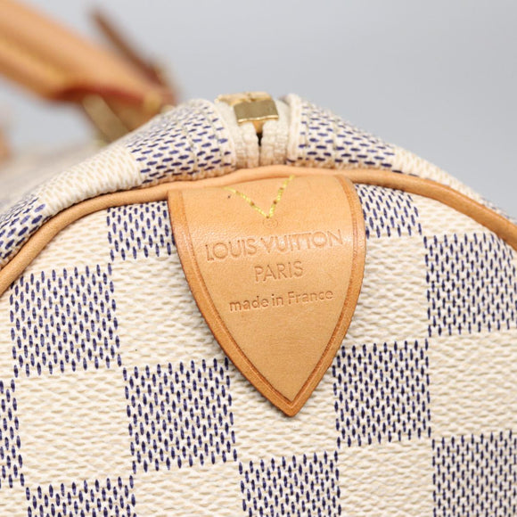 LOUIS VUITTON Damier Azur Keepall 50 Boston Bag N41430 LV Auth 83727A