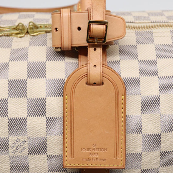 LOUIS VUITTON Damier Azur Keepall 50 Boston Bag N41430 LV Auth 83727A
