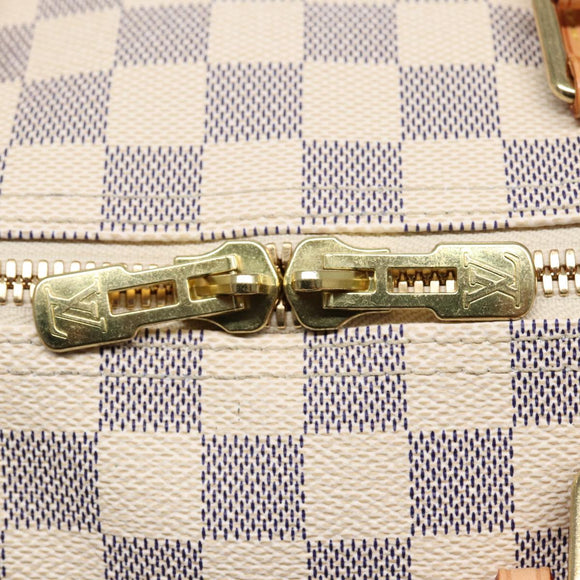 LOUIS VUITTON Damier Azur Keepall 50 Boston Bag N41430 LV Auth 83727A